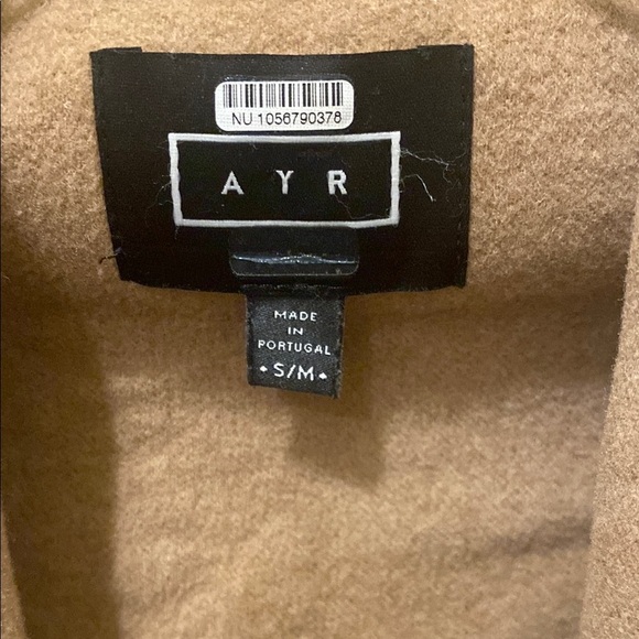 AYR The Robe Coat Camel Hair Wool Blend Longline Size S/M - Picture 10 of 11